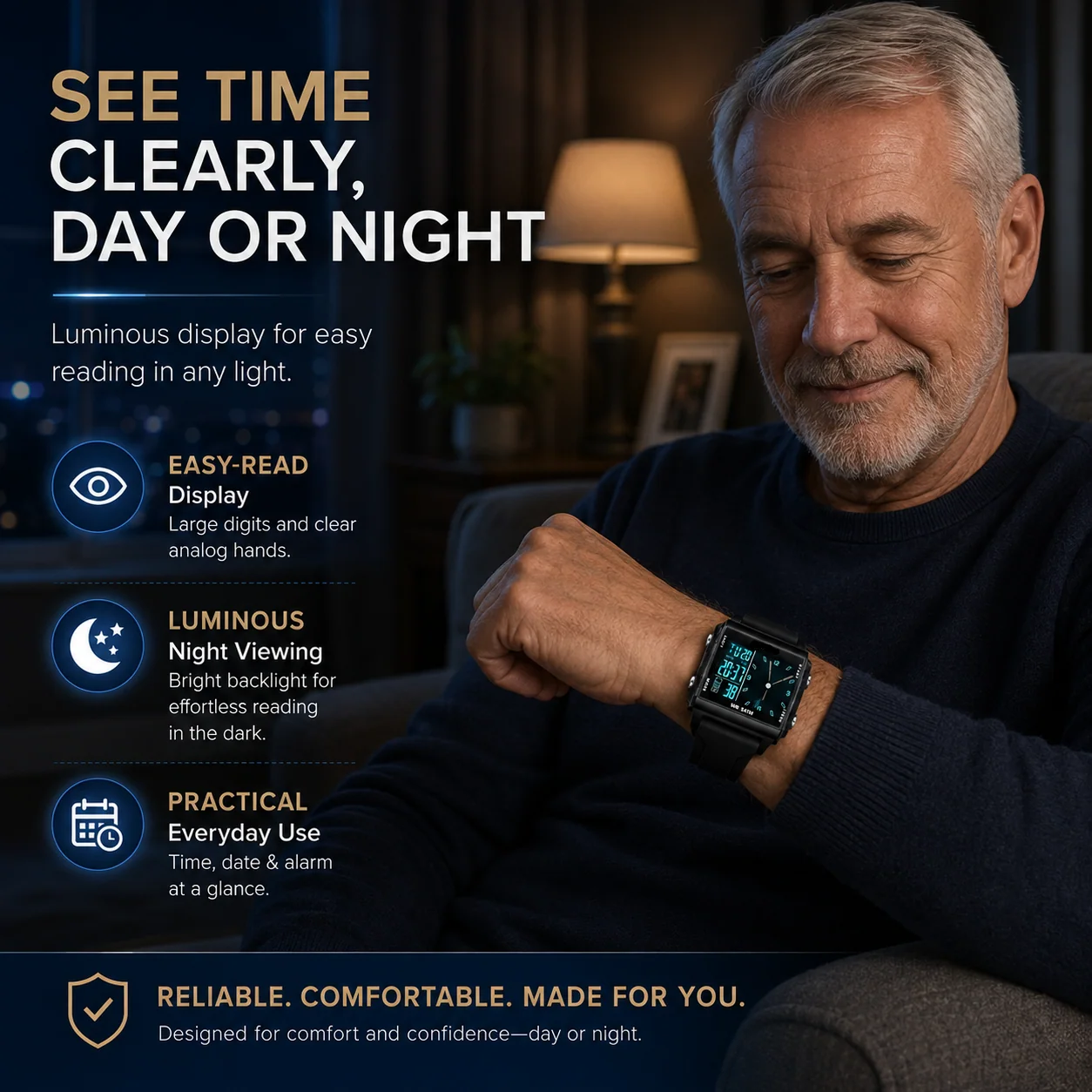🔥Analog-Digital Sport Watch – Waterproof, Luminous & Multi-F