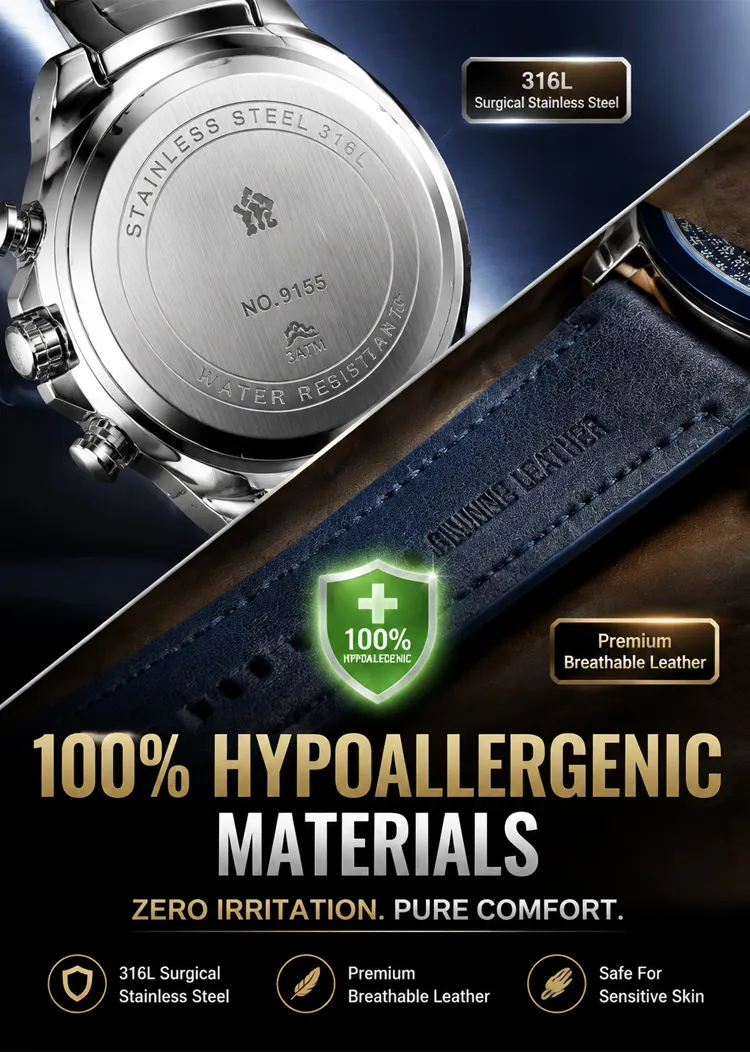 ⌚ Swiss Pilot Watch｜Authentic Swiss‑handcrafted, microscope‑