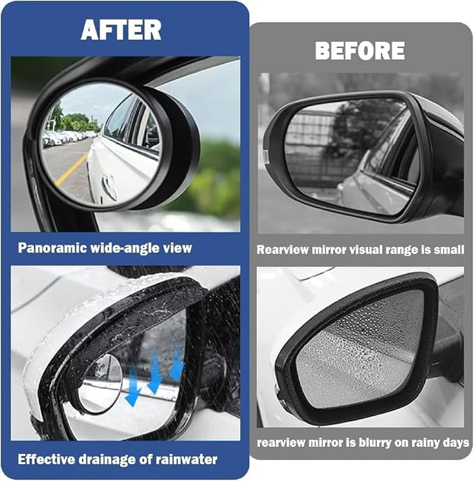 Car Rain Guard with Rearview Mirror