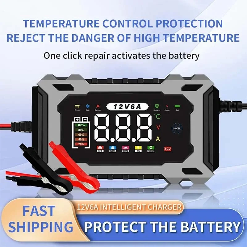 🔌🚗12V/24V Smart Battery Charger, Maintainer & Trickle Charge