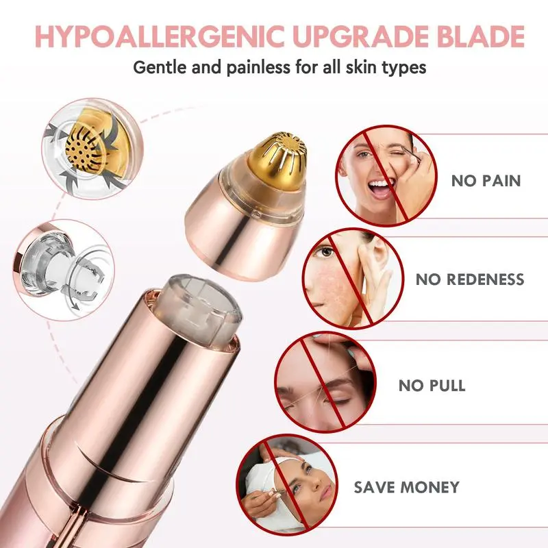 2 in 1 facial & eyebrow hair trimmer for Women, Rechargeable