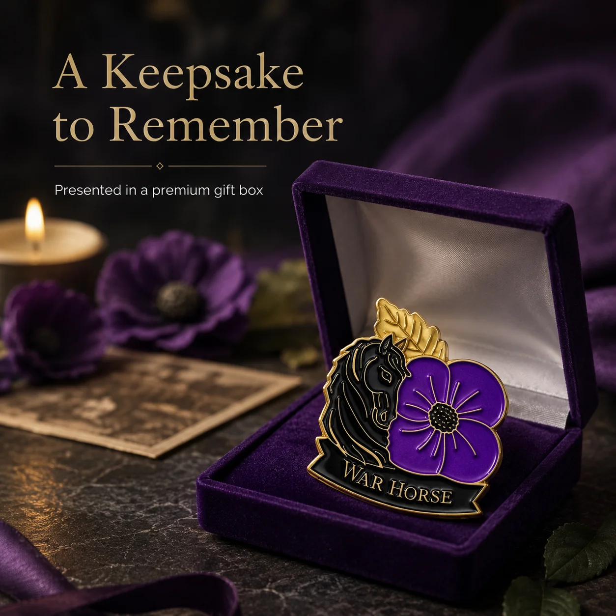 Limited Edition War Horse Purple Poppy 111th Anniversary Rem