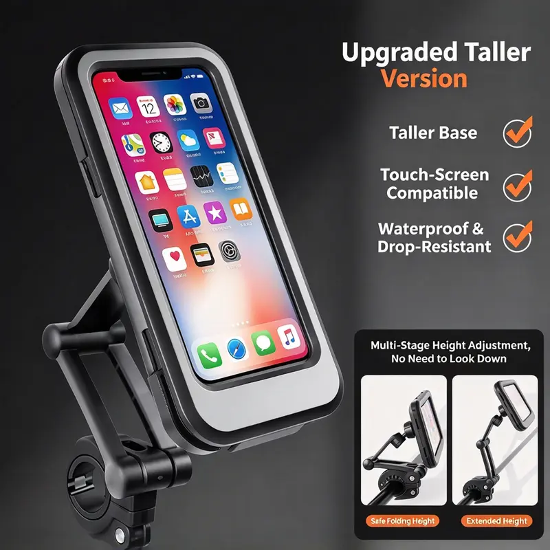 🚴 Waterproof Bike Phone Mount – 360° Rotating Shockproof Han