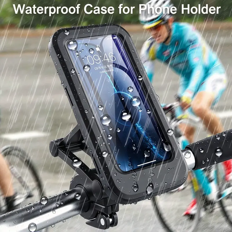 🚴 Waterproof Bike Phone Mount – 360° Rotating Shockproof Han