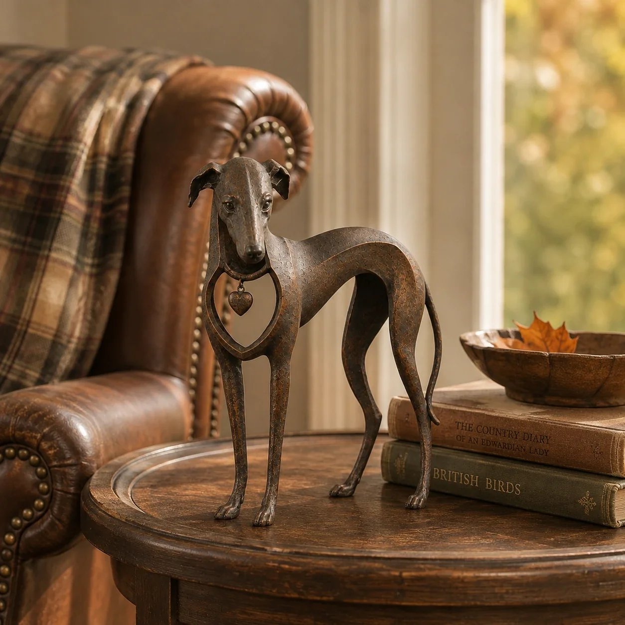 🐾Heritage Heart Sighthound Sculpture – Vintage Iron Dog Acce