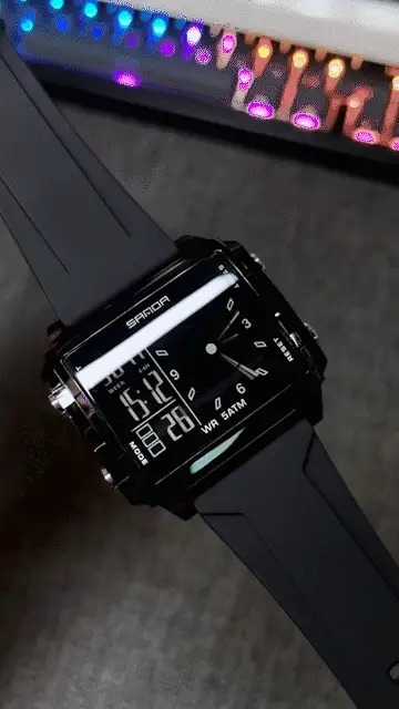 🔥Analog-Digital Sport Watch – Waterproof, Luminous & Multi-F