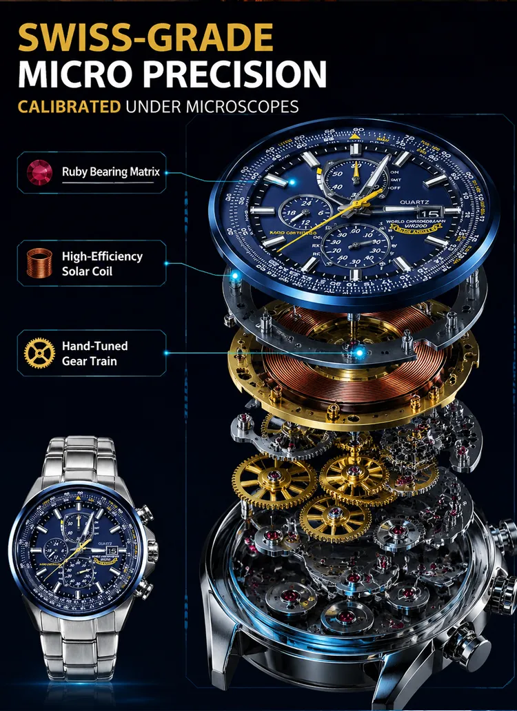 ⌚ Swiss Pilot Watch｜Authentic Swiss‑handcrafted, microscope‑