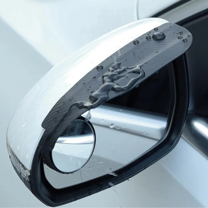Car Rain Guard with Rearview Mirror