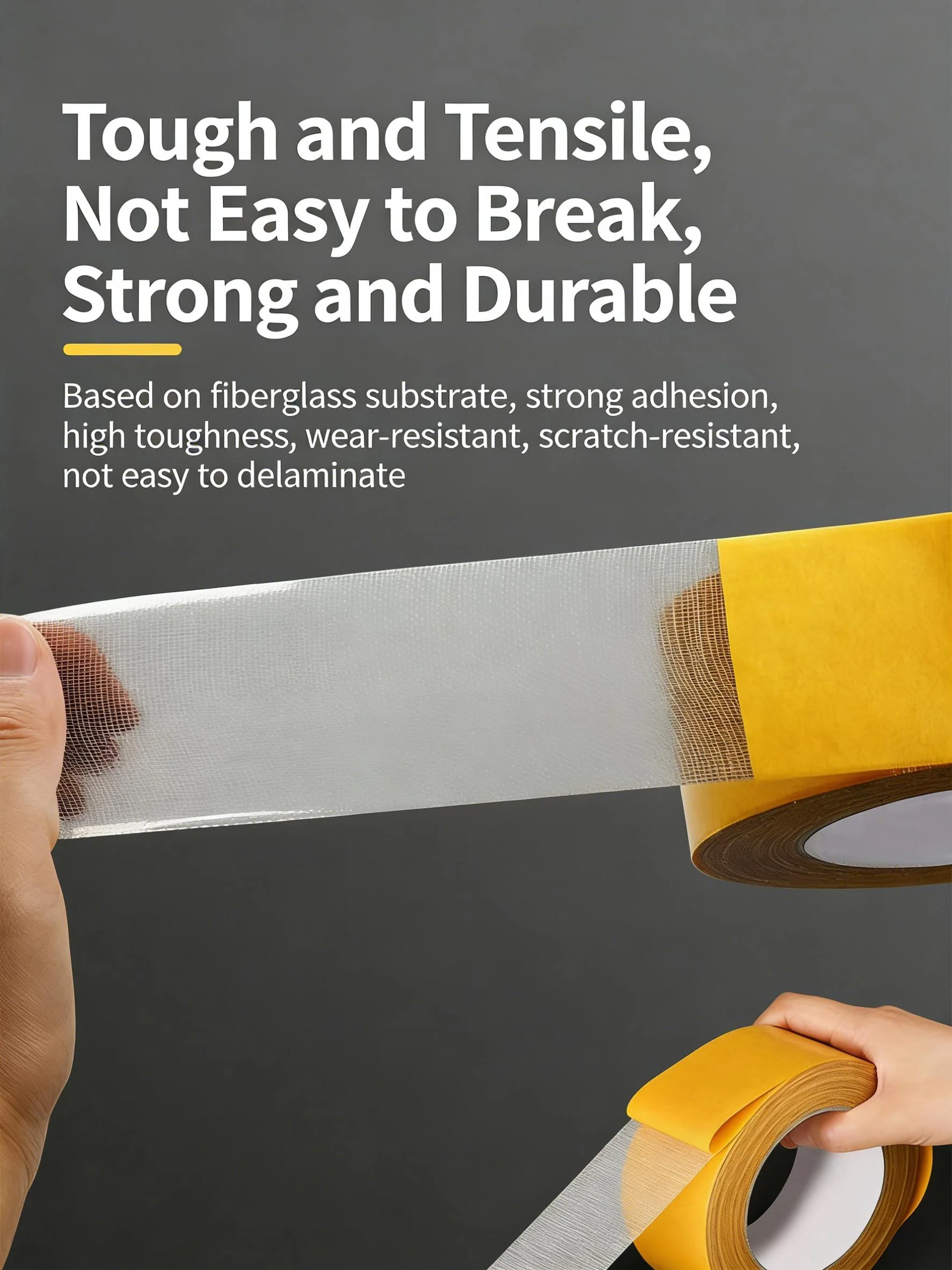 Heavy Duty Double Sided Mesh Tape - Industrial Strength Adhe