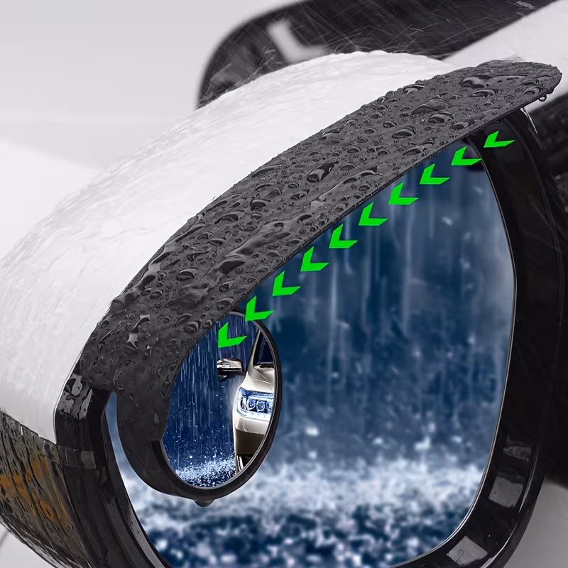 Car Rain Guard with Rearview Mirror