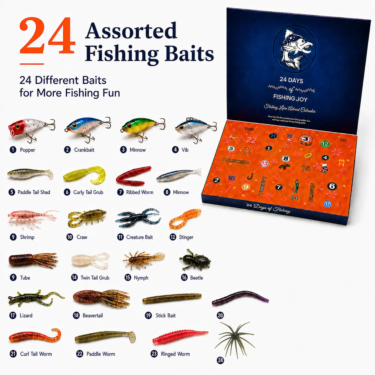 🎣🎄 Christmas Fishing Lures Advent Calendar – Limited Release