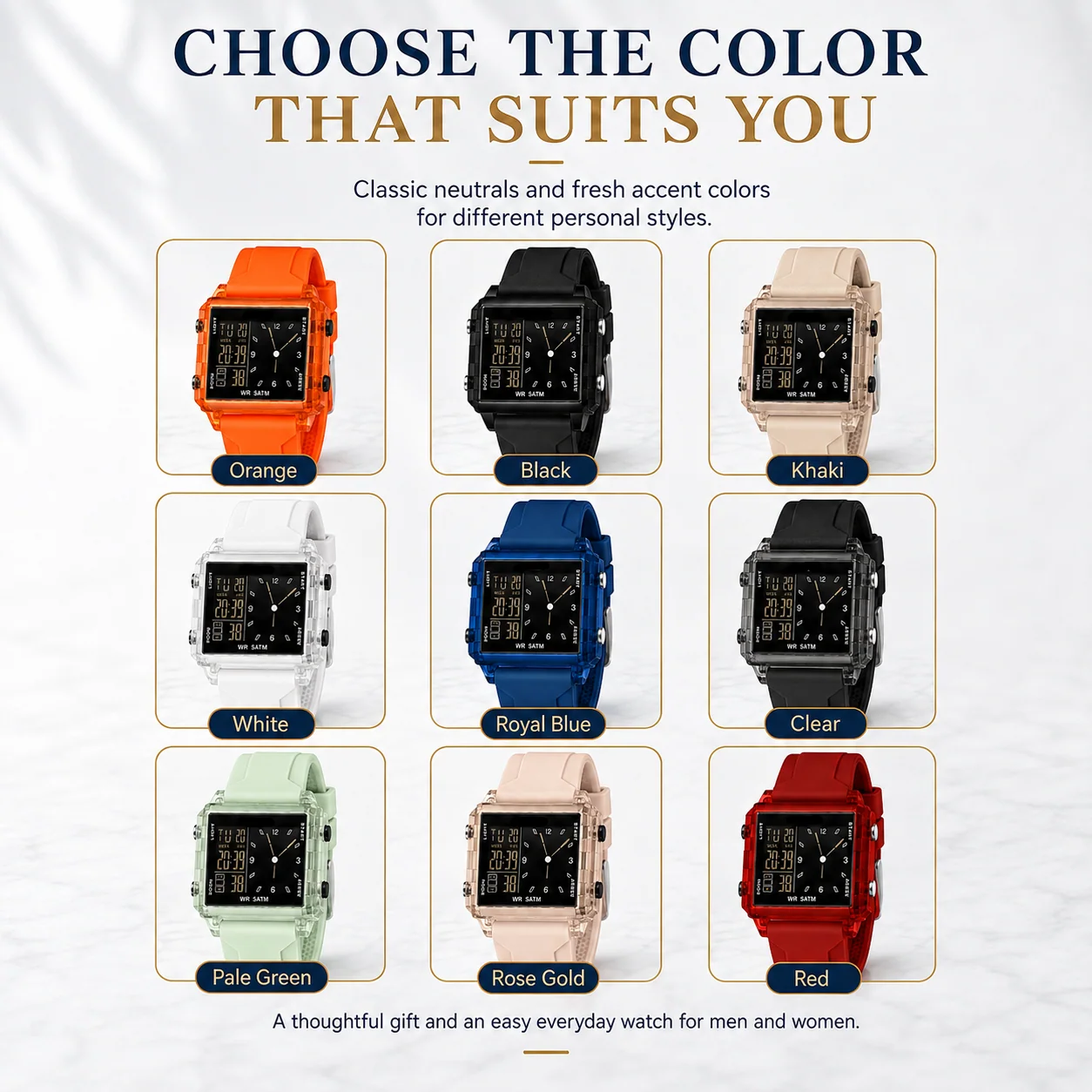 🔥Analog-Digital Sport Watch – Waterproof, Luminous & Multi-F