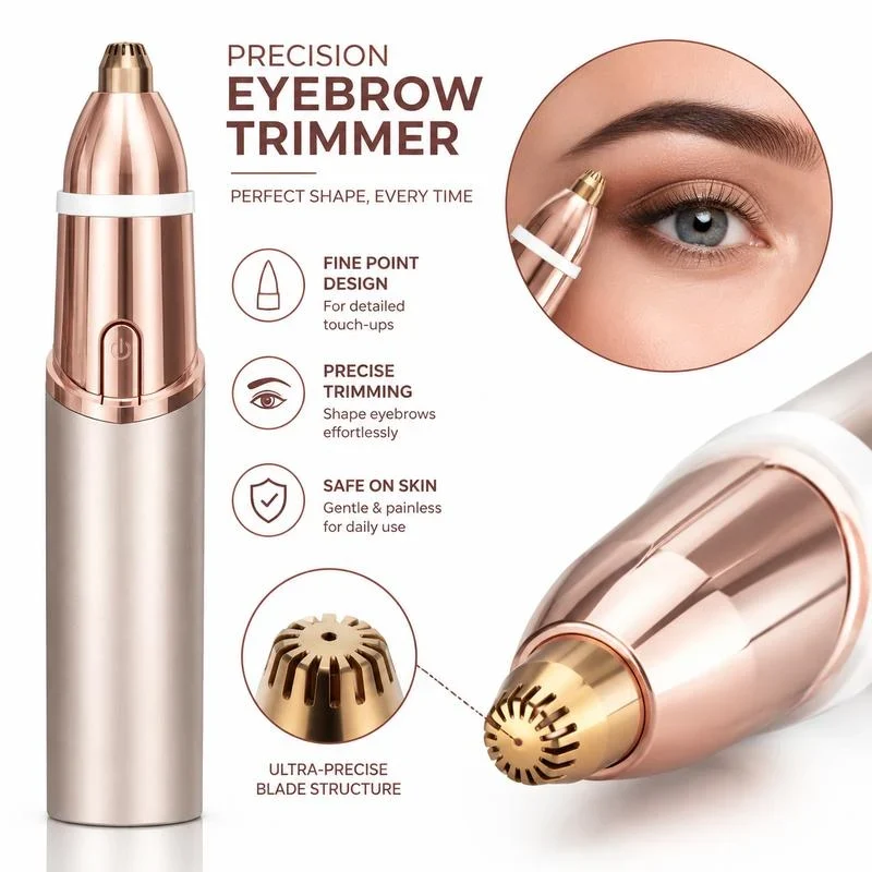 2 in 1 facial & eyebrow hair trimmer for Women, Rechargeable